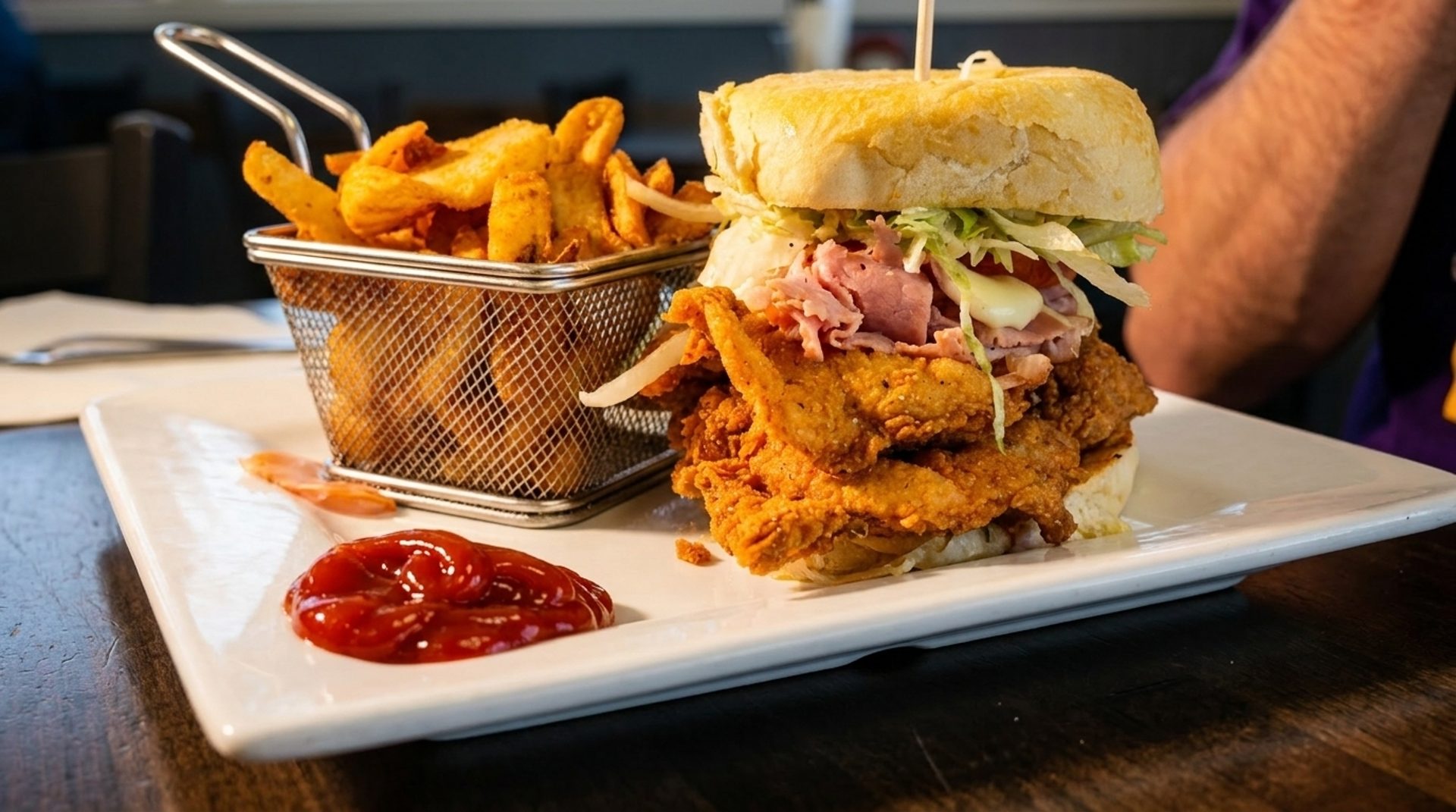 Chicken Sandwich & Waffle Fries